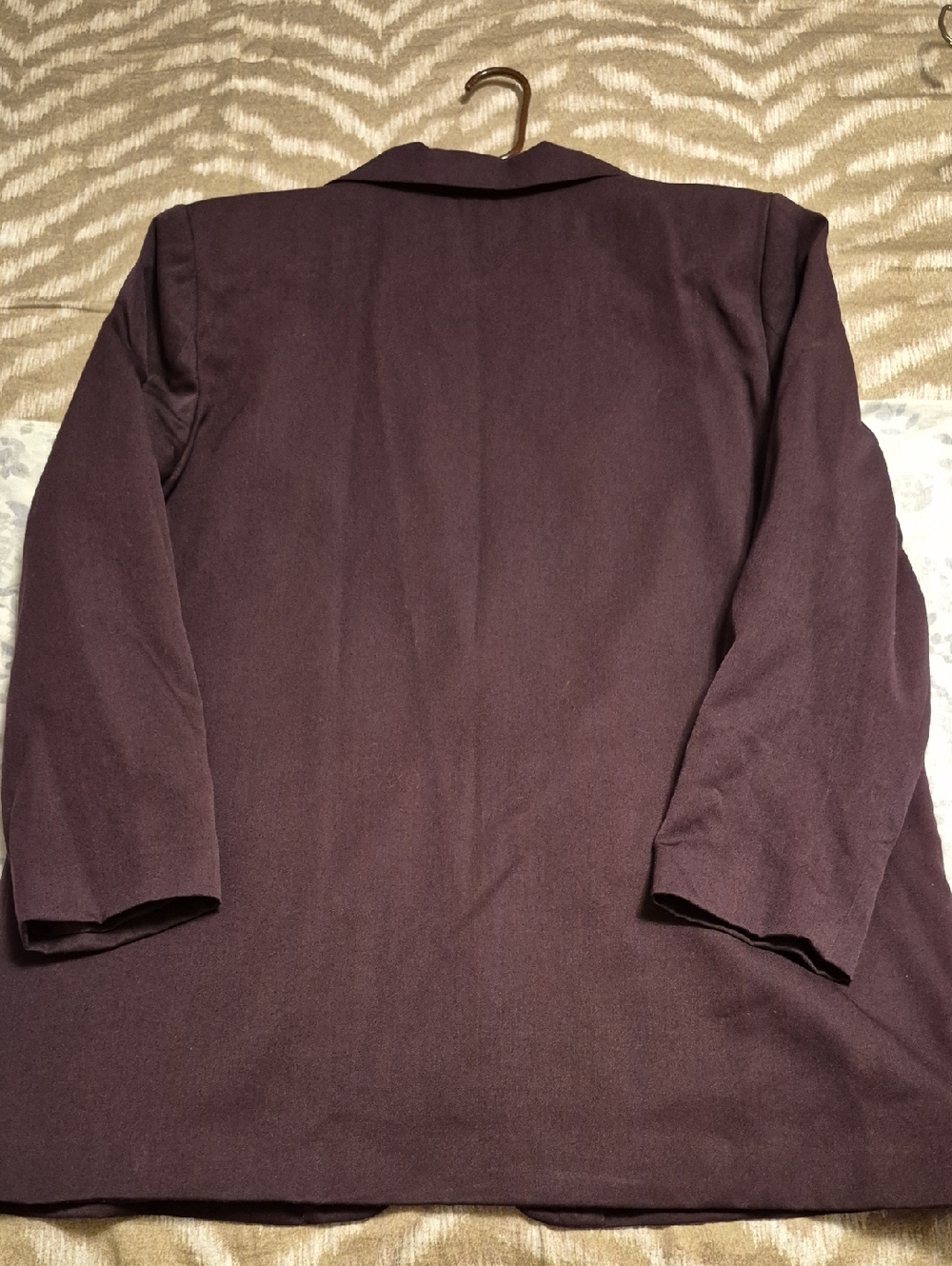 Vintage-Briggs New York Women's Deep Plum Single-Button Blazer Size 16W - Picture 8 of 8